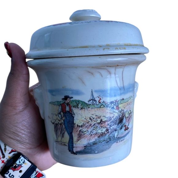 Vintage Simplex France Stoneware Crock with Lid – Classic French Kitchenware(SS) - Picture 1 of 15